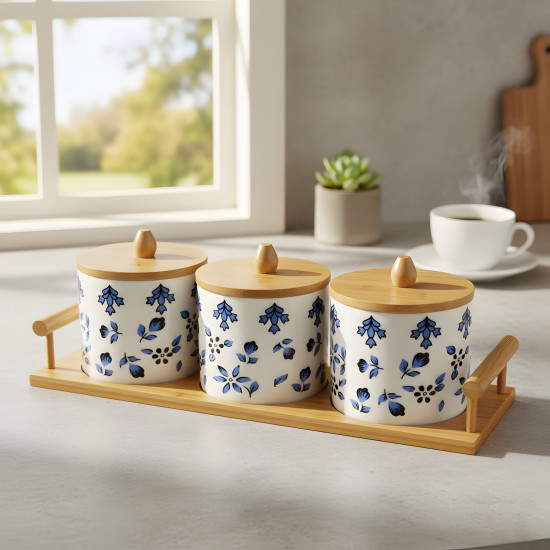 Porcelain Jar Set - 3 Pcs